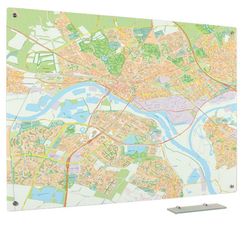 Glassboard kaart Arnhem 90x120 cm