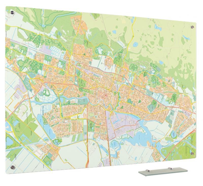 Glassboard kaart Haarlem 90x120 cm