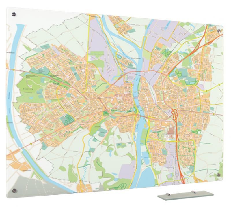 Glassboard kaart Maastricht 90x120 cm