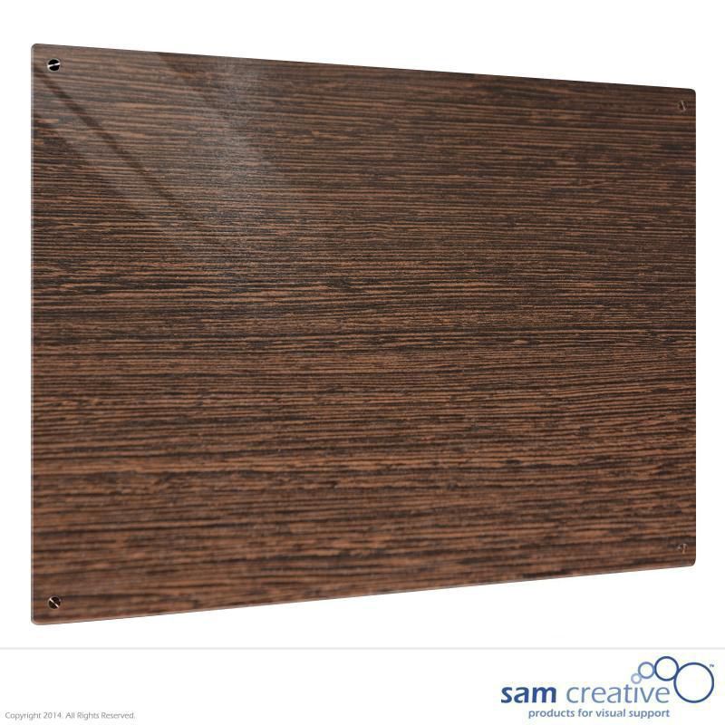 Glassboard Solid Ambience Dark Wood 45x60 cm
