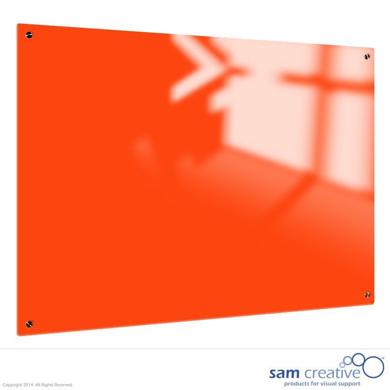 Whiteboard Glas Solid Bright Orange 60x90 cm