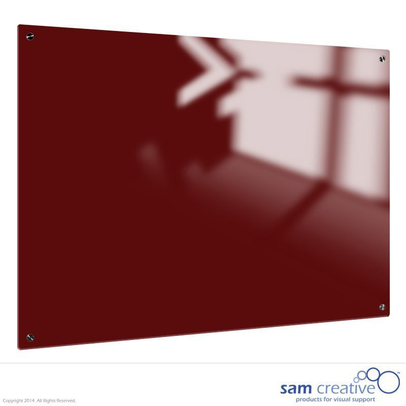 Whiteboard Glas Solid Ruby Red 60x90 cm