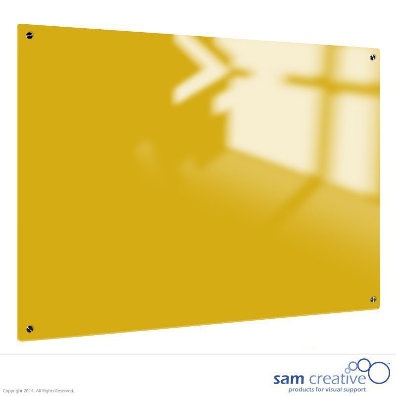 Whiteboard Glas Solid Canary Yellow 45x60 cm