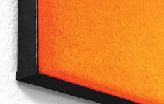 Leuchtend orange, schwarzes Profil