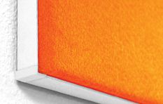 Leuchtend orange, weißes Profil