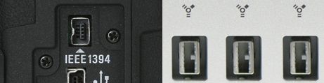 FireWire 4/9-pins FireWire 4/9-pins