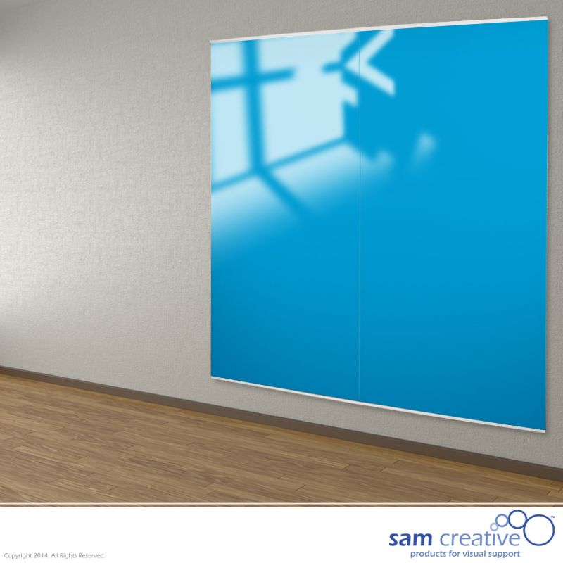 Whiteboard Glas Wandpaneel Icy Blue 120x240 cm