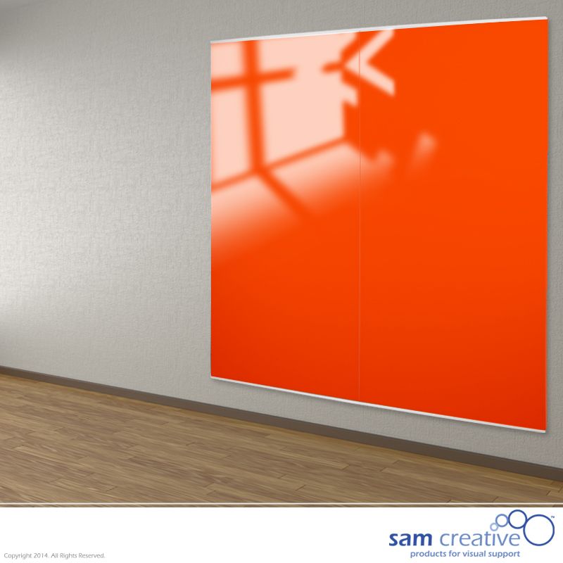 Whiteboard Glas Wandpaneel Orange 120x240 cm