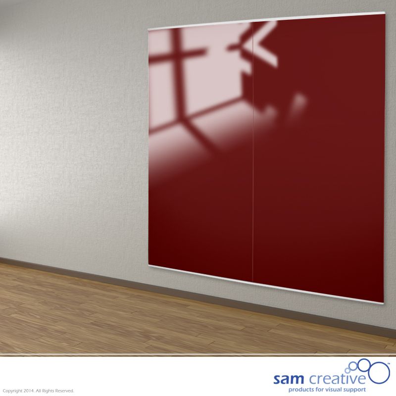 Whiteboard Glas Wandpaneel Ruby Red 120x240 cm