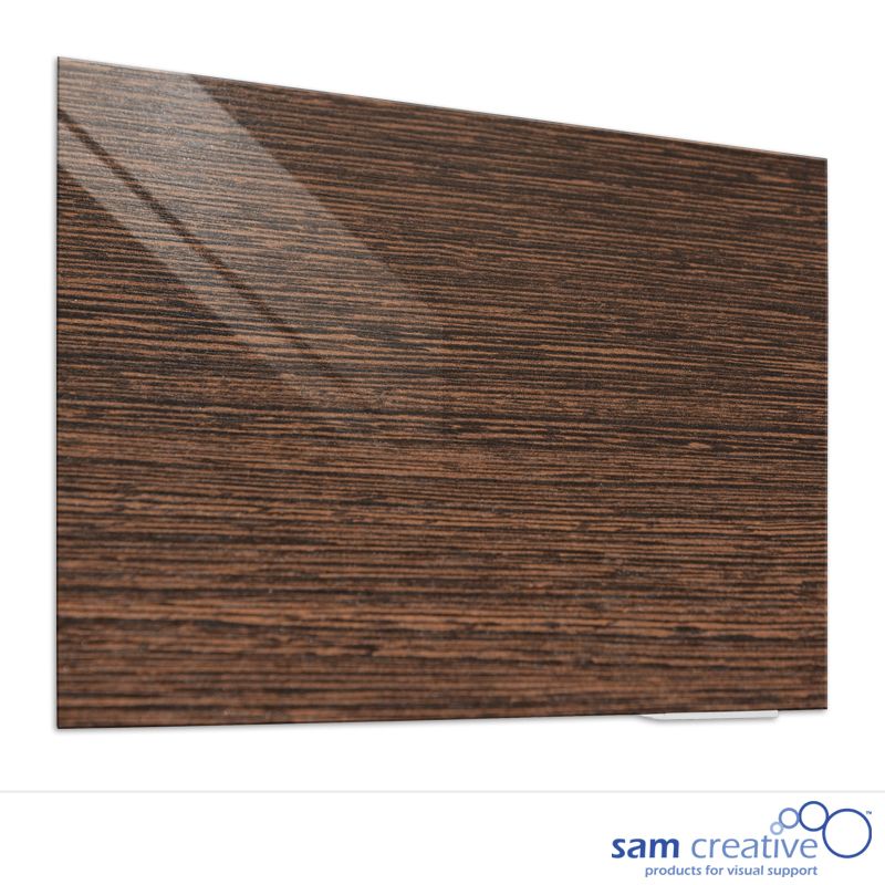 Glassboard Elegance Ambience Dark Wood 60x90 cm